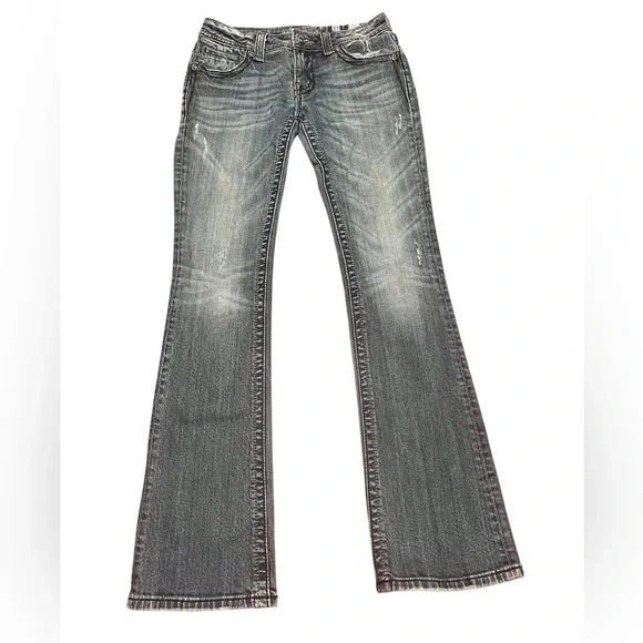 *SOLDMiss Me JP5331B4 Boot Cut Jeans with Embellished Angel Wing Pockets Size 27 - Picture 4 of 14